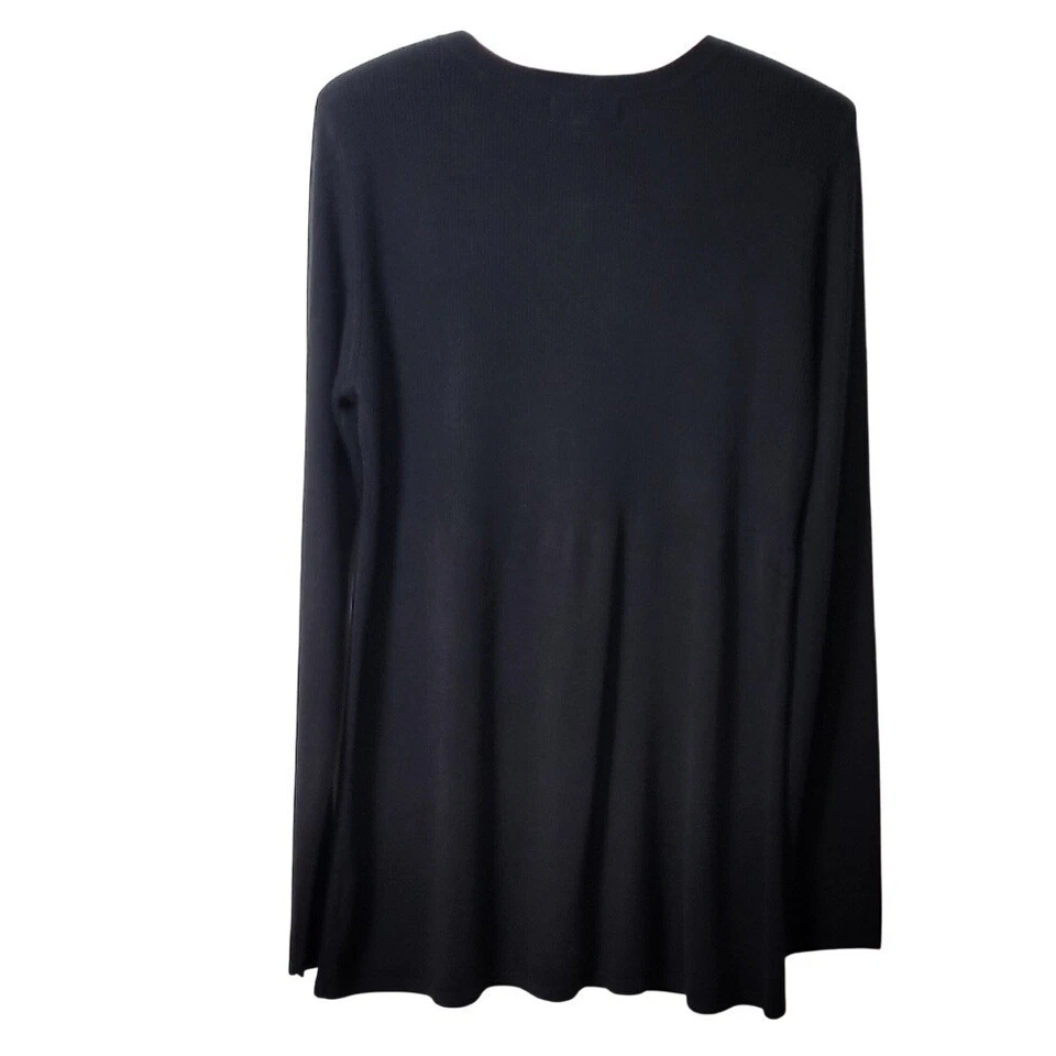 Mountain Lake Mujer Cárdigan Negro Suéter Manga Larga Botón Delantero Tejido Suave E Foto 3 de 4