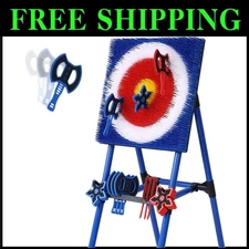 Ultimate Backyard Axe Throwing Game - 8 Axes, Adjustable Height, Easy Storage