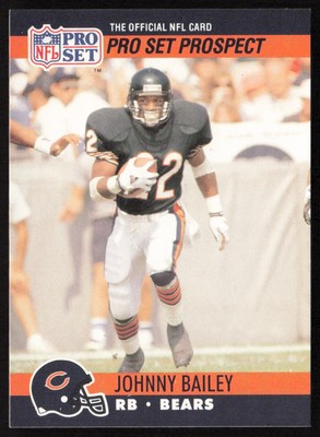 1990 Pro Set Johnny Bailey #743 Rookie Chicago Bears