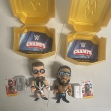 WWE LA Knight Jey Uso Champs Collector's Edition Figurine Case Card Wrestling