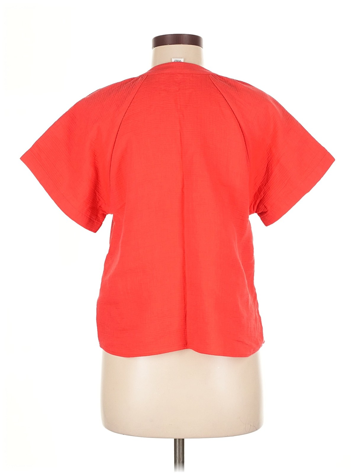 Calvin Klein Women Orange Short Sleeve Blouse M thumbnail 2