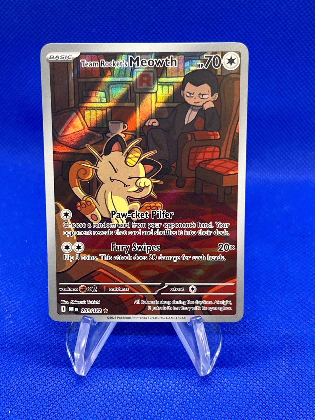 Team Rocket's Meowth 2025 Scarlet & Violet: Destined Rivals #203
