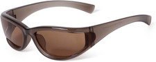 Wrap around Y2K Sunglasses Women Men, Cool Festival Rave Glasses Futuristic, R