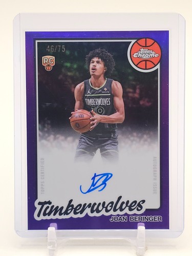 JOAN BERINGER 2025-26 TOPPS CHROME UPDATES 1980-81 AUTO PURPLE /75 Q6821
