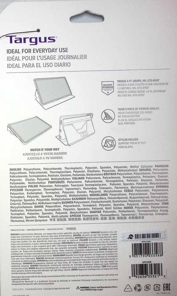 Etui Targus pour Samsung Galaxy Tab A7 Noir - Photo 2/2