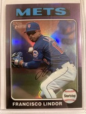 2024 Topps Heritage - Francisco Lindor #117 Chrome Purple Refractor