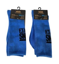 Vans Lot Of 2 Pairs MTE Crew Socks Blue Black Coolmax Mens Size 9.5-13