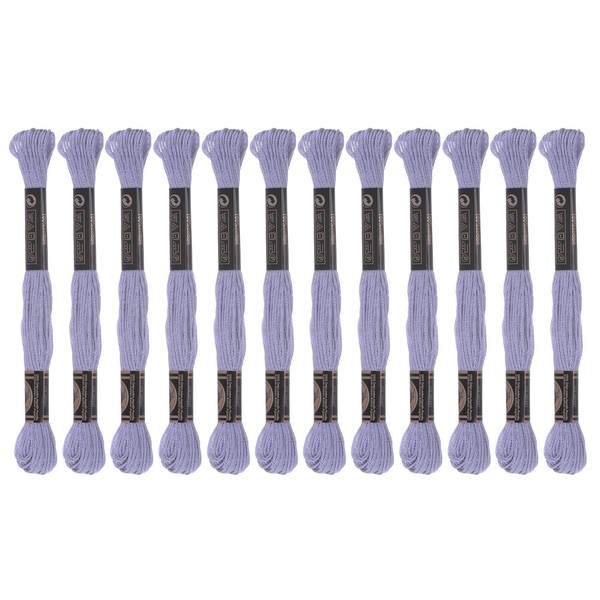 12 SträNge Stickgarn 8,75 Yards (8 M) äGyptische Kreuzstichgarn, Hellviolett-image