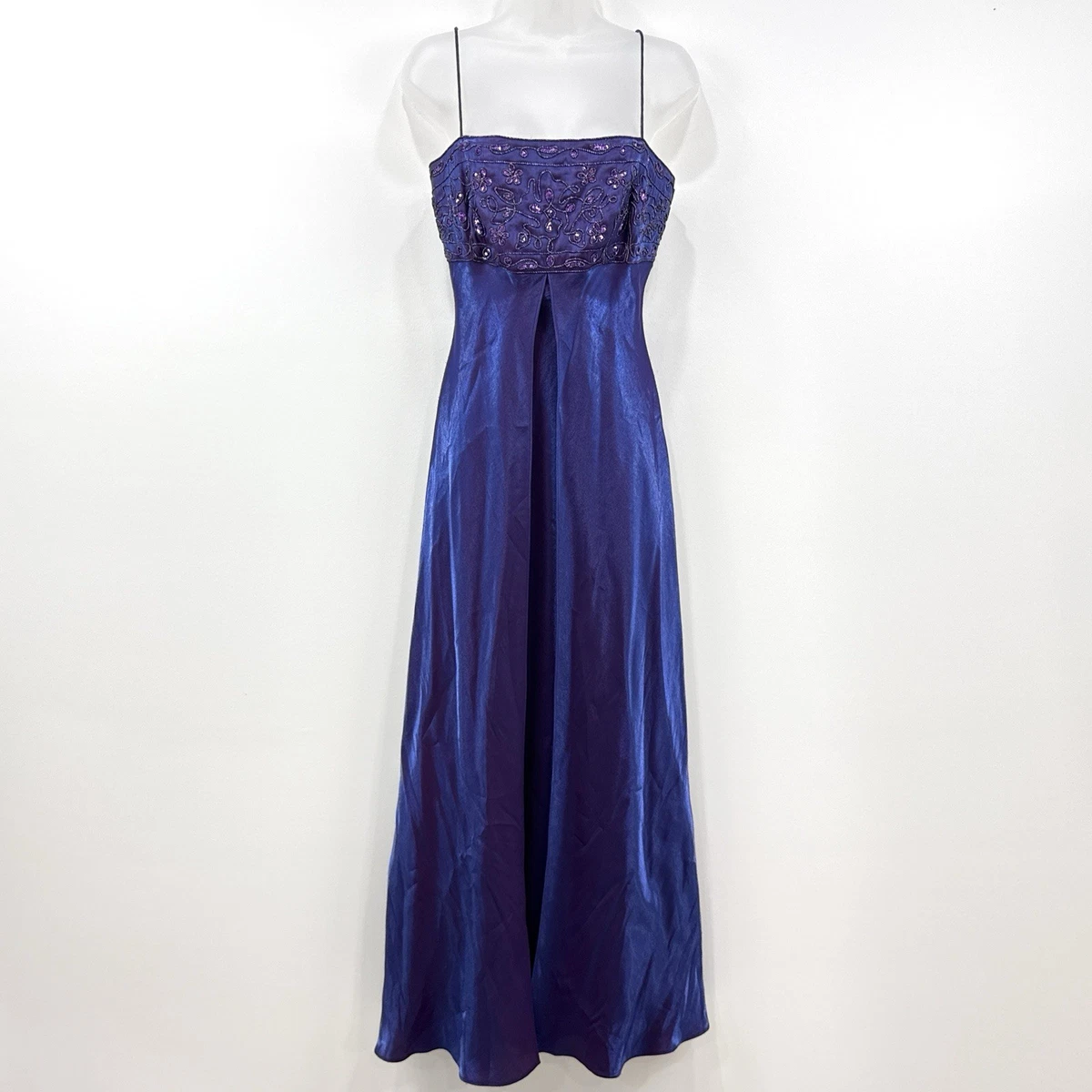 embroidered lace tiered dress Karen Kane Women's Blouson Sleeve Embroidered Lace Trim Tiered Dress, Large, L, Navy, Floral, 100% Polyester main image 1