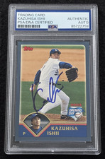 2003 KAZUHISA ISHII Signed Topps Baseball Card-LOS ANGELES DODGERS-PSA