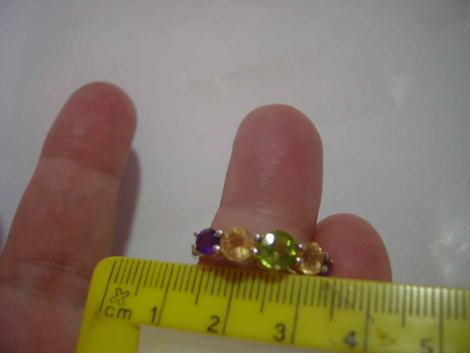 vintage solid silver-beautiful vibrant ring-genui… - image 15