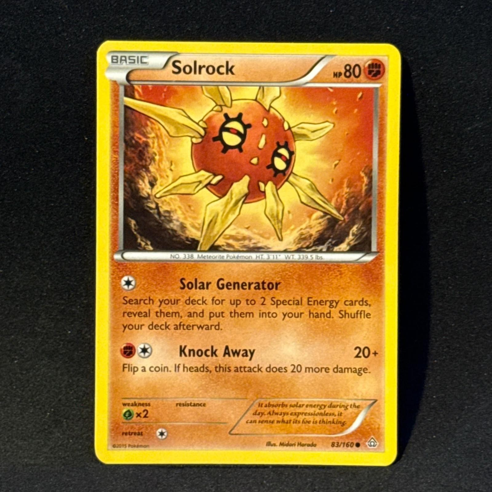 Solrock 83/160 Common Primal Clash Pokemon Near Mint