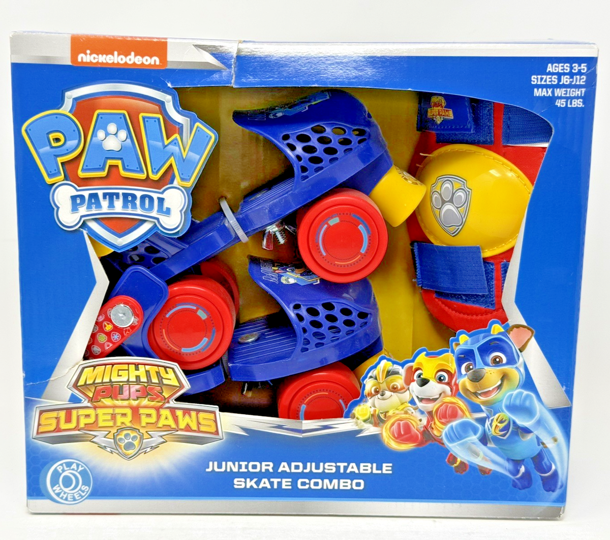 Paw Patrol Mighty Pups Super Paws Junior Adjustable Skate Combo