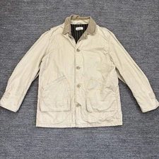 J.Crew Chore Coat Men Large Corduroy Collar Barn Jacket Workwear Lined Hunt VTG
