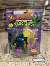 Playmates 1995 Teenage Mutant Ninja Turtles Warrior Chrome Dome AFA 85Y