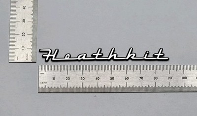 Heathkit Badge Logo Emblem 3.5 Inch Premium Silver With Self Stick Adhesive 