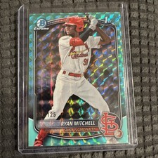 2025 Bowman Draft Ryan Mitchell Chrome Aqua Geometric Refractor 1st #/125