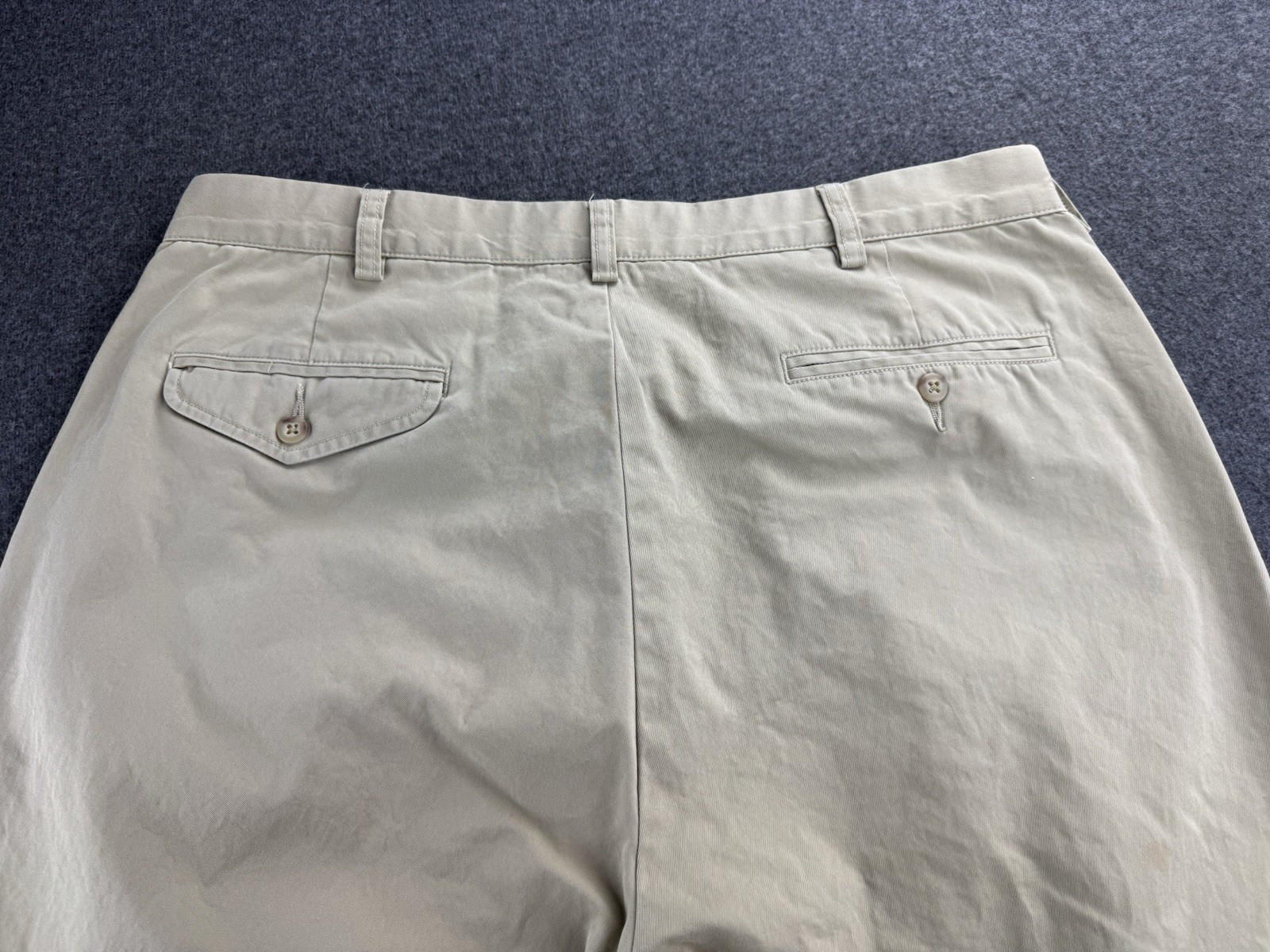 Polo Ralph Lauren Hammond Pants Mens Tag Sz 36X32 (34x32) Khaki Pleated Cuffed thumbnail 13