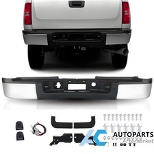 Rear Step Bumper For 2011-2014 Chevy Silverado 2500hd 3500hd Wo Sensors Chrome