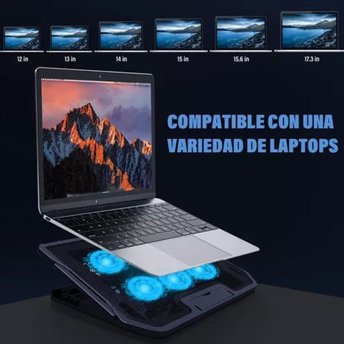 Laptop Cooling Pad Cooler Stand Adjustable Height High Speed Laptop Cooling Fit - Afbeelding 17 van 23