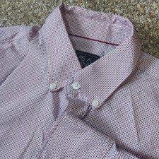 Jos A Bank Traveler Mens Tailored Fit Geometric Print Button Down Shirt Medium