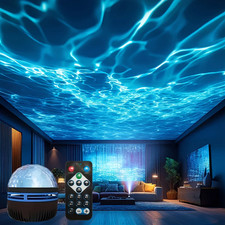 LED Water Wave Projector night light USB Remo...