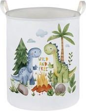 Cesta de lavandería para niños, cesta de lavandería de dinosaurios cestas de almacenamiento plegables para niños para