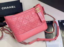Chanel Gabrielle Hobo Bag Crossbody Bag Pink Leather Gold Hardware [Duties Paid]