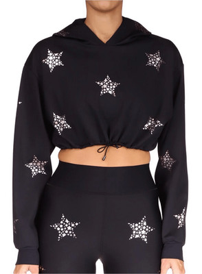 NWT Ultracor Nebula Star PYXIS Cropped Hoodie size M athletic yoga hipster
