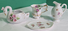 Vintage Lefton  Porcelain Trinket Dish  Occupied Japan Miniature Tea Set