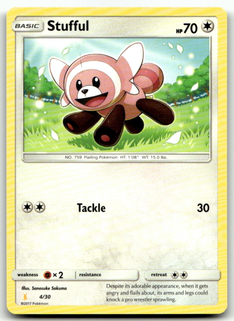 Stufful 4/30 Common SM Trainer Kit: Lycanroc & Alolan Raichu Pokemon MP