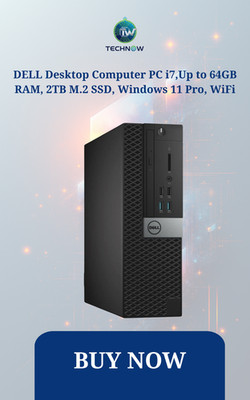 DELL Desktop Computer PC i7,Up to 64GB RAM, 2TB M.2 SSD, Windows 11 Pro, WiFi