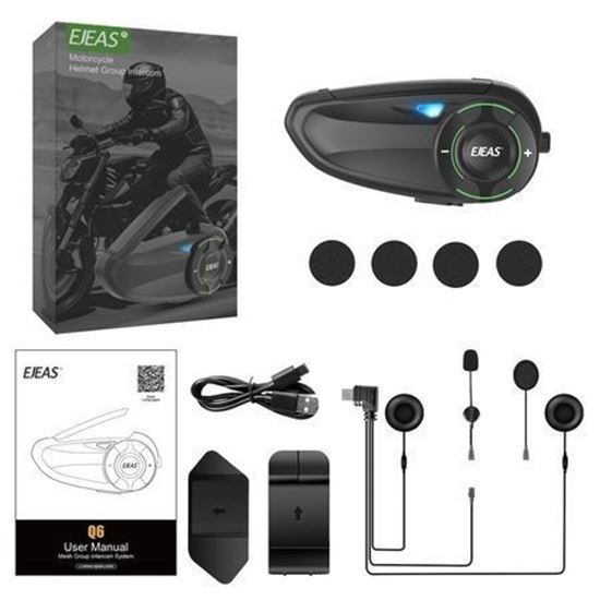 EJEAS Q8 - Sistema Interfono per Casco Moto