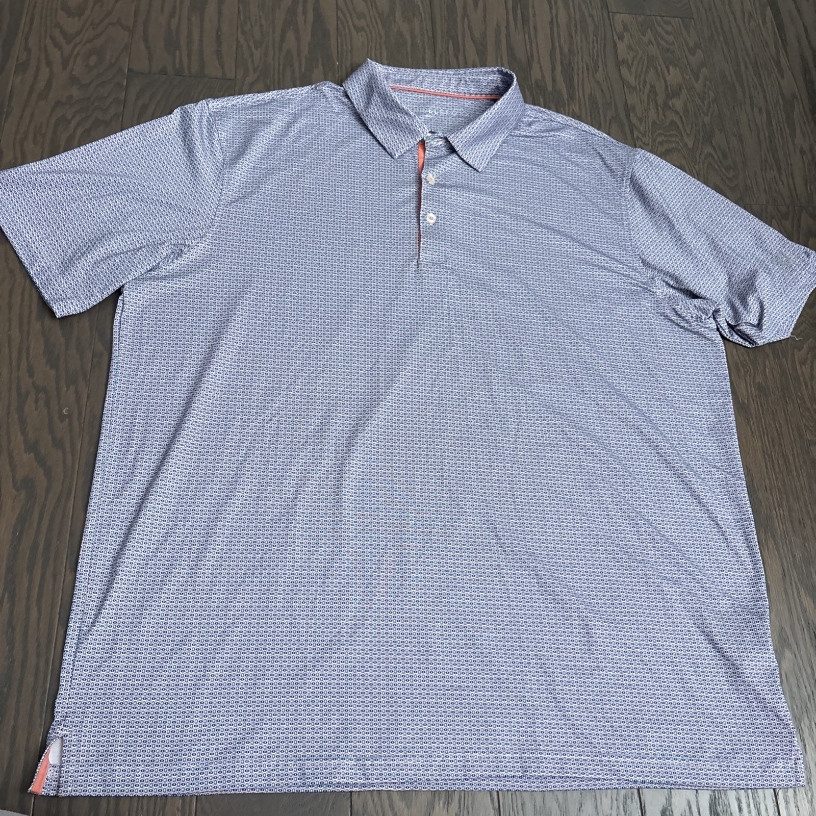 Maelreg Performance Stretch Geometric AOP Print Golf Polo Shirt Mens Sz 2XL EUC