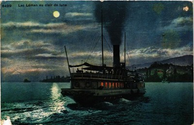 CPA Dampfschiff - Lac Leman au Clair de Lune SCHIFFE (911233)