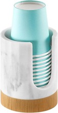Bathroom Cup Dispenser, 3oz Dixie Cup Dispenser, Gravel White