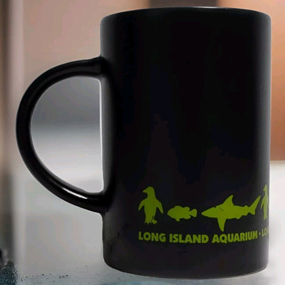 Long Island Aquarium Souvenir Coffee Mug 16oz Riverhead NY Shark Penguin Fish EX