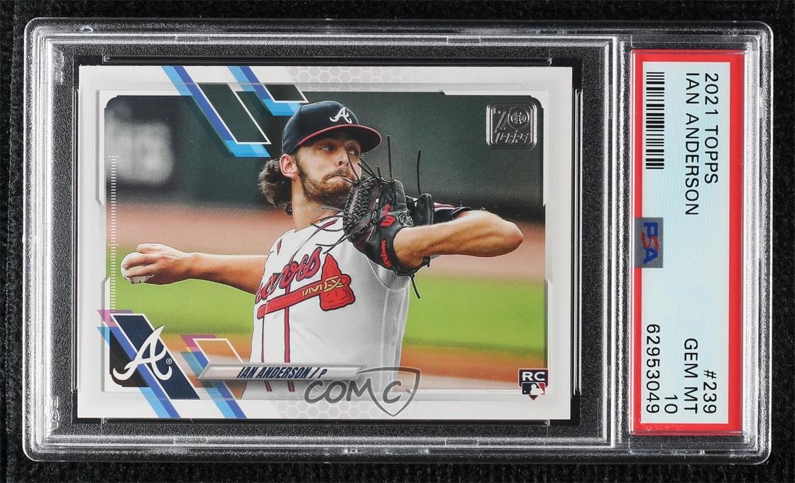 2021 Topps Ian Anderson (Horizontal) #239 PSA 10 GEM MT Rookie RC vc5