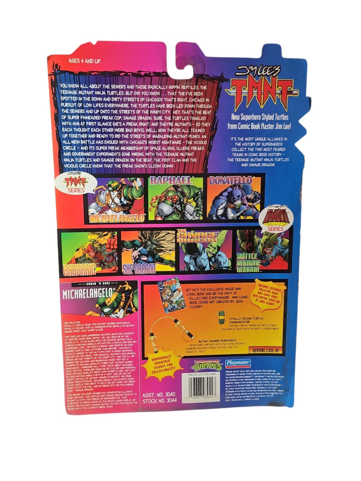 Lot Of 3 TMNT Jim Lee Teenage Mutant Ninja Turtles Playmates Set MOC thumbnail 8