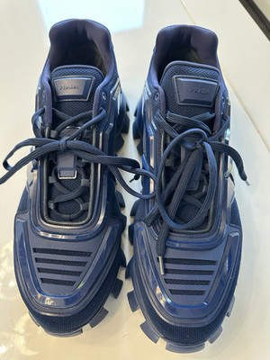 PRADA Cloudbust Thunder Blue 2EG293 Men's Athletic Sneaker Low Top Rubber Sole