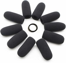 10 Pack Soft Mic Foam Covers Windscreens for David Clark M-4/M-7 Black