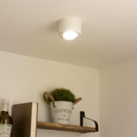 Led Aufbaustrahler Flach Rund Schwenkbar 5W Warmweiß Dimmbar Weiß 230V