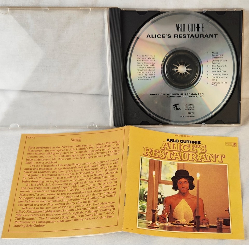 Alice's Restaurant by Arlo Guthrie CD - 1990 | eBay