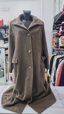 Jacke Mantel Frau Max Mara aus Wolle Brown Größe M/L AN769