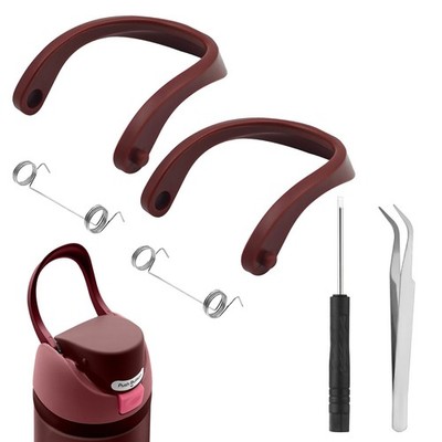 JTJEI 2pcs Handles for Owala FreeSip 24oz 32oz, Water Bottle Cap Black Cherry 