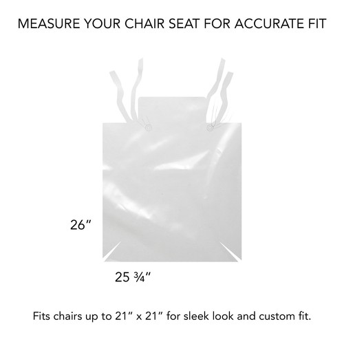 Vinyl Chair Protectors, Clear, 26X253/4-Inch, Fits Chairs up to 21x21-Inch, S... - Picture 3 of 3