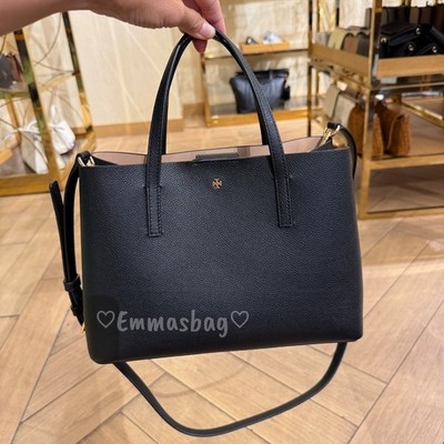 Tory Burch Blake Small Tote 182778 $350 Black Pebbled leather New
