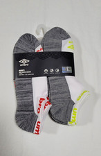 Umbro Mens Athletic No Show Socks Gray white ...