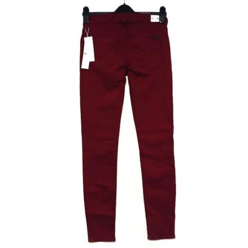 NWT Hudson Krista Super Skinny Low Rise Jeans Crimson Red Women’s size 26 2 XS - Picture 3 of 11