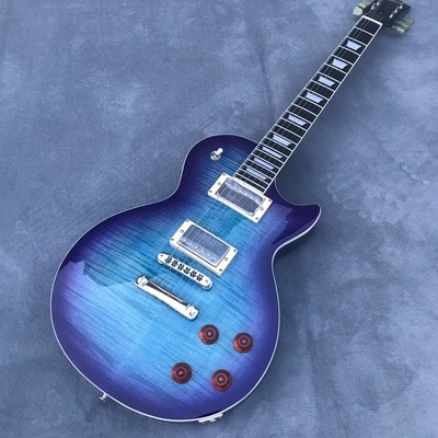 Factory Customized Tiger Flame Ebony Bound Electric Guitar with A Top Quality